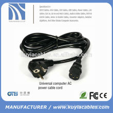 UE Cable de alimentación de CA de 3 clavijas de 3 clavijas adaptador de portátil para DELL / Toshiba / HP / Asus